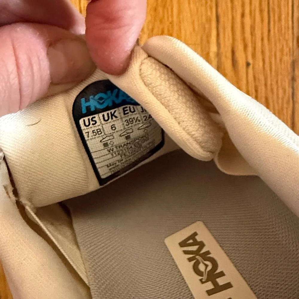 Hoka One One Transport Egg Nog off white cream 7.5 - Picture 4 of 9